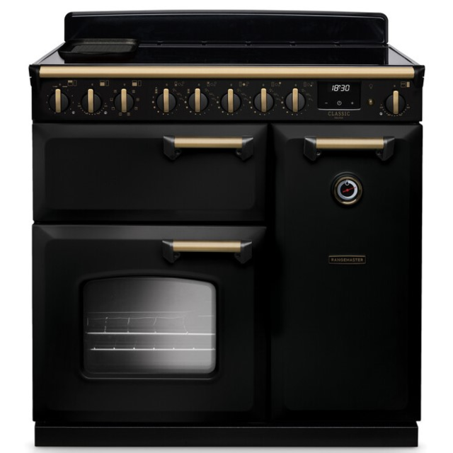 Rangemaster Classic Deluxe 90cm Induction Hob Double Oven Electric Range Cooker