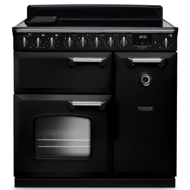 Rangemaster Classic Deluxe 90cm Induction Hob Double Oven Electric Range Cooker