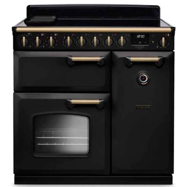 Rangemaster Classic Deluxe 90cm Induction Hob Double Oven Electric Range Cooker