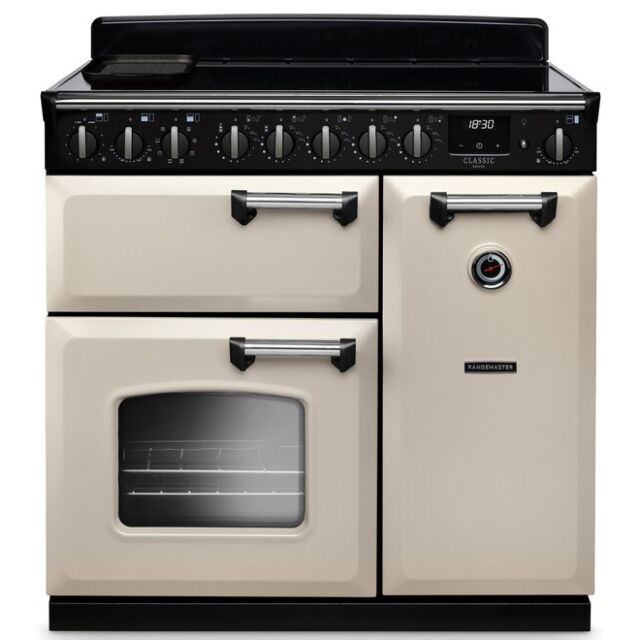 Rangemaster Classic Deluxe 90cm Induction Hob Double Oven Electric Range Cooker