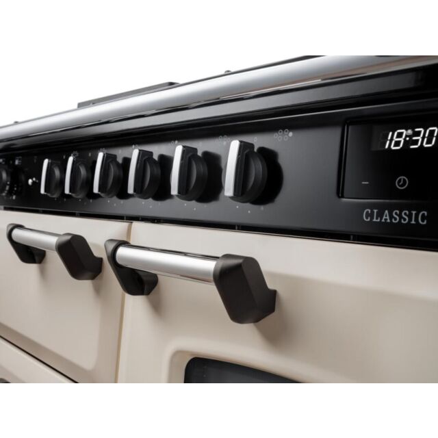 Rangemaster Classic 110cm 6 Burner Gas Hob Double Oven Dual Fuel Range Cooker