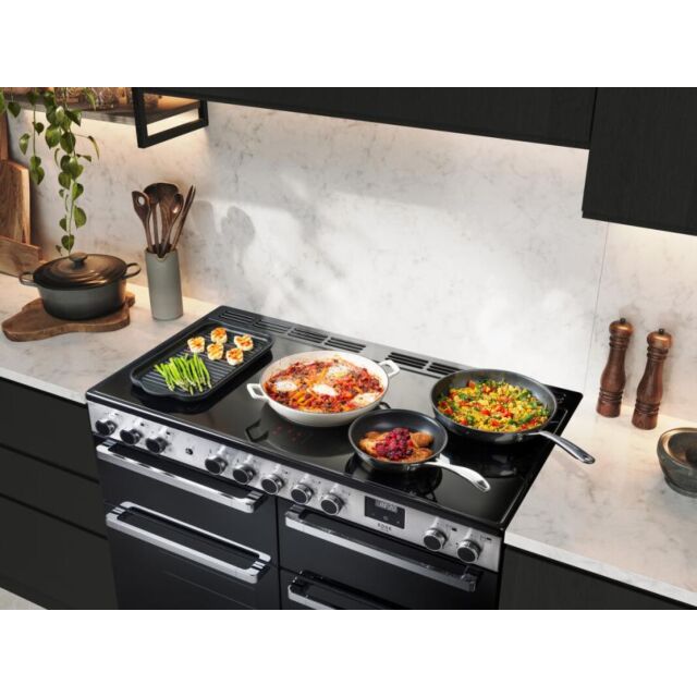 Rangemaster Edge Deluxe 100cm 5 Zone Induction Double Oven Electric Range Cooker
