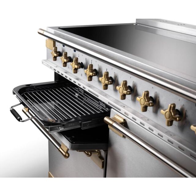Rangemaster Elise Luxe 90cm 5 Burner Gas Hob Double Oven Dual Fuel Range Cooker