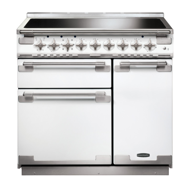 Rangemaster Elise 90cm 5 Zone Induction Hob Double Oven Electric Range Cooker