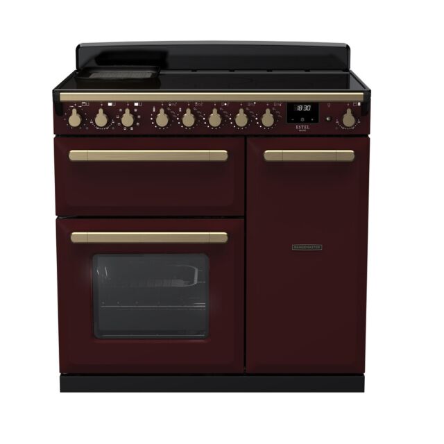 Rangemaster Estel Deluxe 90cm 5 Zone Induction Double Oven Electric Range Cooker