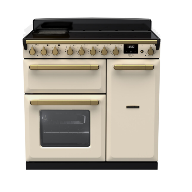 Rangemaster Estel Deluxe 90cm 5 Zone Induction Double Oven Electric Range Cooker