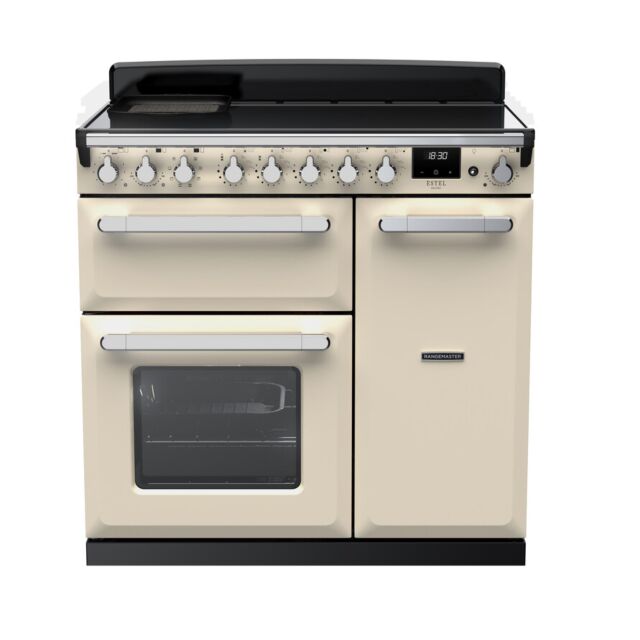 Rangemaster Estel Deluxe 90cm 5 Zone Induction Double Oven Electric Range Cooker