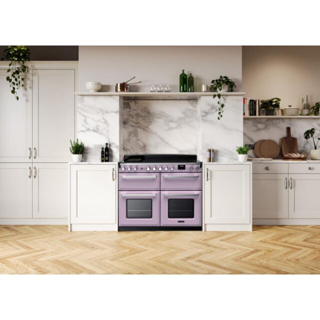 Rangemaster Estel Deluxe 110cm 7 Ring Gas Hob Triple Oven Dual Fuel Range Cooker