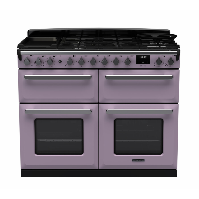 Rangemaster Estel Deluxe 110cm 7 Ring Gas Hob Triple Oven Dual Fuel Range Cooker