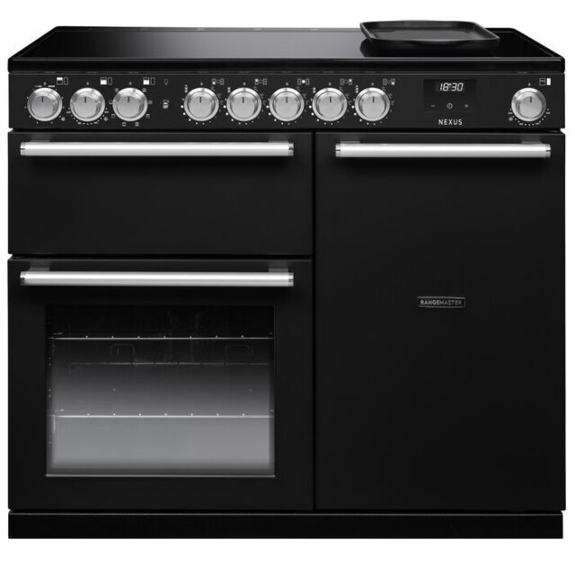 Rangemaster Nexus 100cm 5 Zone Induction Hob Double Oven Electric Range Cooker