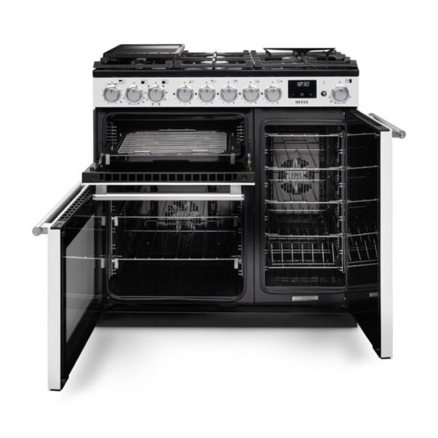 Rangemaster Nexus 100cm 5 Zone Induction Hob Double Oven Electric Range Cooker