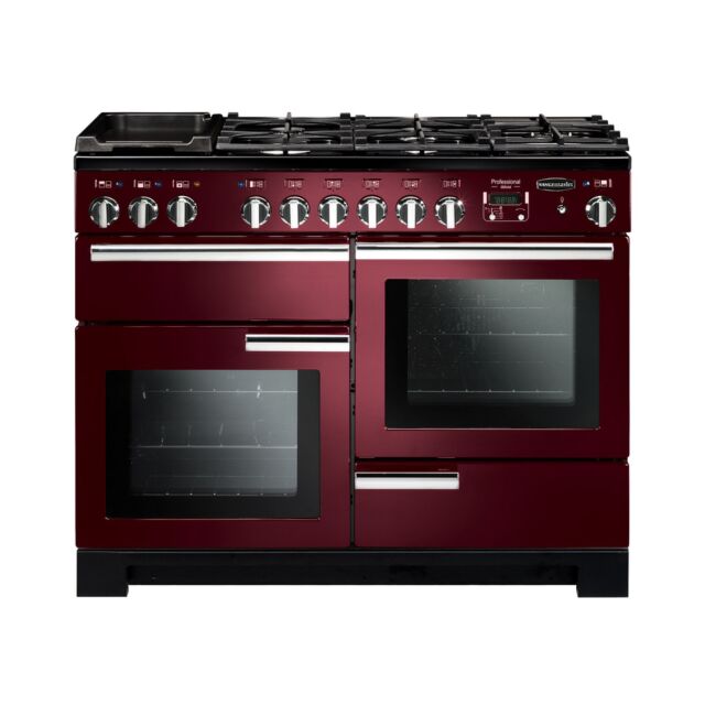 Rangemaster Professional Deluxe 110cm 7 Burner Hob 2 Oven Dual Fuel Range Cooker