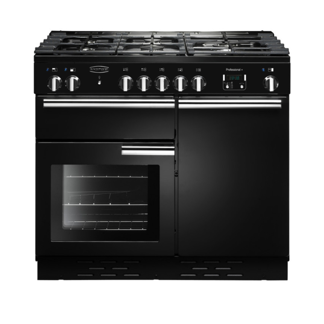 Rangemaster Professional+ 100cm 5 Burner Hob Double Oven Dual Fuel Range Cooker