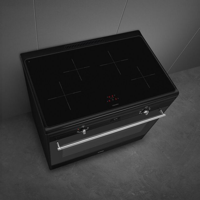 Smeg Concerto 90cm 4 Zone Induction Hob Single Oven Electric Range Cooker