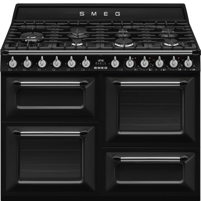 Smeg Victoria 110cm 7 Burner Gas Hob Double Oven & Grill Dual Fuel Range Cooker