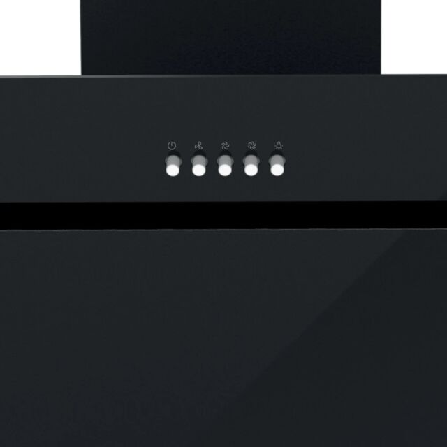 Statesman ACH60BL 60cm 3 Speed Angled Black Glass Cooker Hood