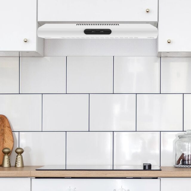 Statesman VH160WH 60cm 2 Speed White Visor Cooker Hood
