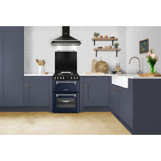 Stoves Richmond Deluxe 60cm 4 Burner Hob Double Oven Dual Fuel Mini Range Cooker
