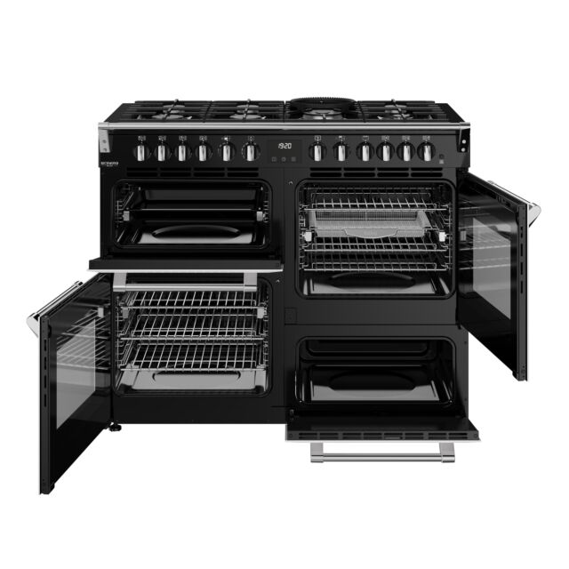 Stoves Richmond Deluxe 110cm 7 Burner Gas Hob Quad Oven Dual Fuel Range Cooker