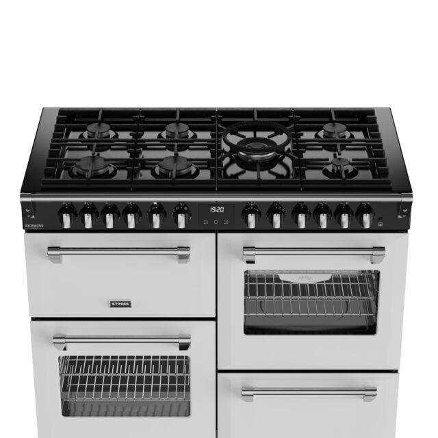 Stoves Richmond Deluxe 110cm 7 Burner Gas Hob Quad Oven Dual Fuel Range Cooker