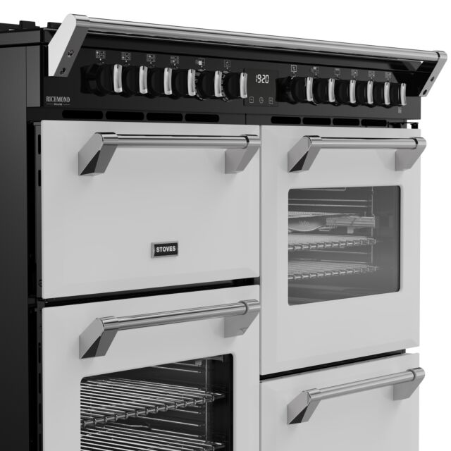 Stoves Richmond Deluxe 110cm 7 Burner Gas Hob Quad Oven Dual Fuel Range Cooker