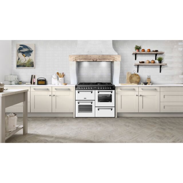 Stoves Richmond Deluxe 110cm 7 Burner Gas Hob Quad Oven Dual Fuel Range Cooker