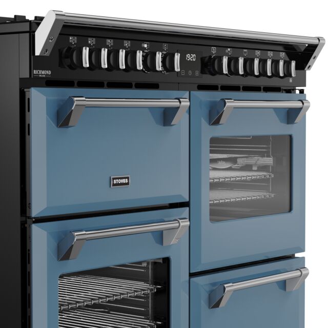 Stoves Richmond Deluxe 110cm 7 Burner Gas Hob Quad Oven Dual Fuel Range Cooker