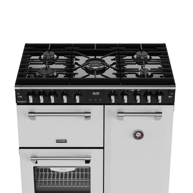 Stoves Richmond Deluxe 90cm 5 Burner Gas Hob Triple Oven Dual Fuel Range Cooker