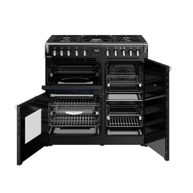 Stoves Richmond Deluxe 90cm 5 Burner Gas Hob Triple Oven Dual Fuel Range Cooker