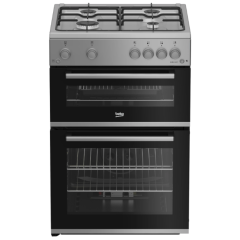 Beko FTG6201S/M 60cm 4 Burner Gas Hob Twin Cavity All Gas Cooker