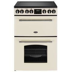 Belling Farmhouse 60cm 4 Zone Ceramic Hob Double Oven Electric Mini Range Cooker