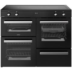 Belling Cookcentre 110cm 5 Zone Induction Hob Double Oven Electric Range Cooker
