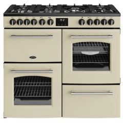 Belling Farmhouse 100cm 7 Burner Gas Hob Double Oven Dual Fuel Range Cooker