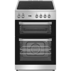 Creda CP60TCS 60cm 4 Zone Ceramic Twin Cavity Electric Cooker