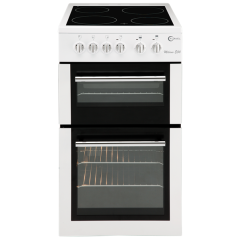 Flavel MLB5CDW//M 50cm 4 Zone Ceramic Hob Twin Cavity Electric Cooker