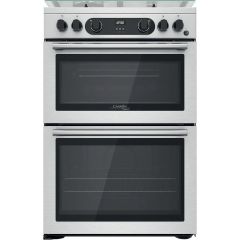 Hotpoint Canon CD67G0CCX/M 4 Burner Gas Hob Double Oven Gas Cooker with Lid