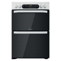 Hotpoint HDM67V9CMW/M 60cm 4 Zone Ceramic Hob Double Oven Electric Cooker