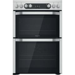 Hotpoint HDM67V9HCX/M 4 Zone Ceramic Hob Double Oven Electric Cooker