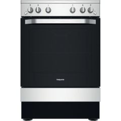 Hotpoint HS67G2PMX 60cm 4 Burner Gas Hob Single Oven Gas Cooker