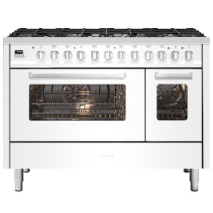 ILVE Torino 120cm 8 Burner Gas Hob Double Oven Dual Fuel Range Cooker