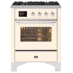 ILVE Majestic Milano 70cm 4 Burner Gas Hob Single Oven Dual Fuel Range Cooker