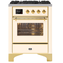 ILVE Majestic Milano 70cm 4 Burner Gas Hob Single Oven Dual Fuel Range Cooker