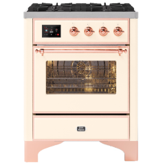 ILVE Majestic Milano 70cm 4 Burner Gas Hob Single Oven Dual Fuel Range Cooker