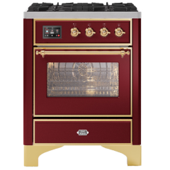ILVE Majestic Milano 70cm 4 Burner Gas Hob Single Oven Dual Fuel Range Cooker