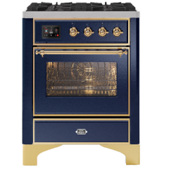 ILVE Majestic Milano 70cm 4 Burner Gas Hob Single Oven Dual Fuel Range Cooker