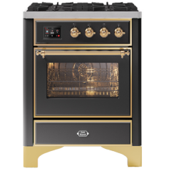 ILVE Majestic Milano 70cm 4 Burner Gas Hob Single Oven Dual Fuel Range Cooker