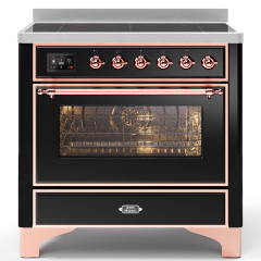ILVE Majestic Milano 90cm 6 Zone Induction Hob Single Oven Electric Range Cooker