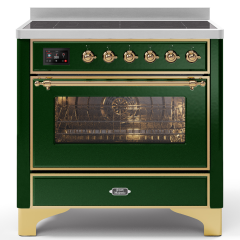 ILVE Majestic Milano 90cm 6 Zone Induction Hob Single Oven Electric Range Cooker