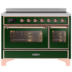 ILVE Majestic Milano 120cm 7 Zone Induction Hob Twin Oven Electric Range Cooker