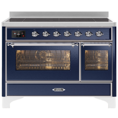ILVE Majestic Milano 120cm 7 Zone Induction Hob Twin Oven Electric Range Cooker
